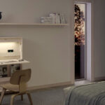 Mueble de dormitorio abatible 13a-0001 color beige vista abierto