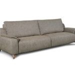 sofá 2-3 plazas 10d-0014 con tapizado marrón vista técnica