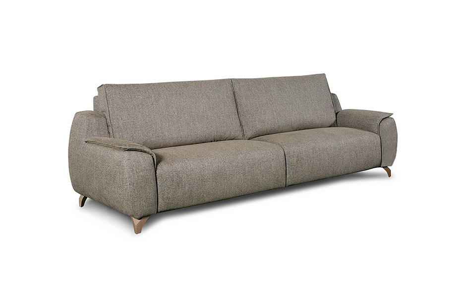 sofá 2-3 plazas 10d-0014 con tapizado marrón vista técnica