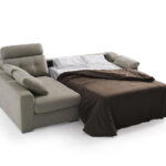 Sofá cama chaiselongue 10e-0001 color gris vista técnica de la cama