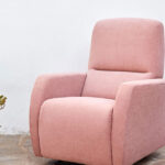Butaca relax 10f-0013 color rosa vista de ambiente
