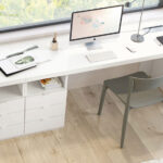Escritorio de despacho en casa 13a-0003 color blanco vista de detalle