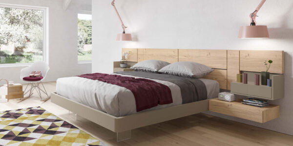 Dormitorio 11a-0018 beige y madera vista completa