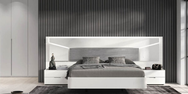 Dormitorio 11a-0023 color blanco y gris vista frontal