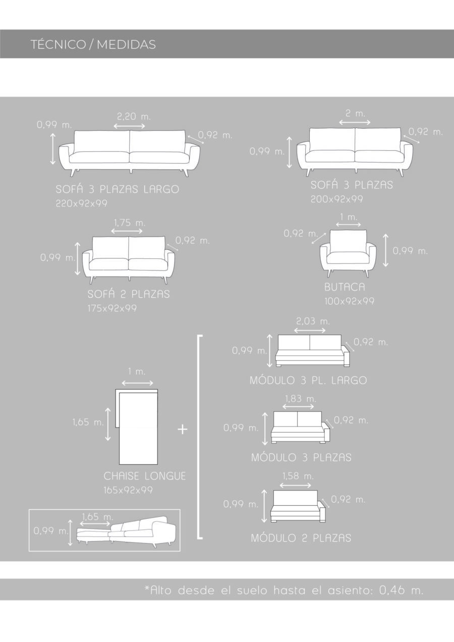 Ficha técnica de medidas de sofá 10b-0020-10d-0004