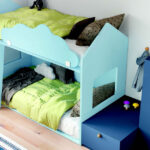 Habitación kids con litera 12e-0009 color azul vista de detalle