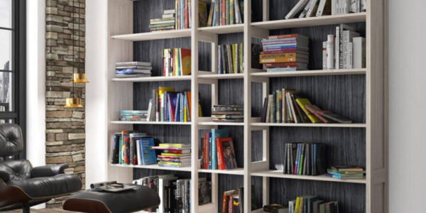 Mueble auxiliar librería 13c-0010 madera beige vista general