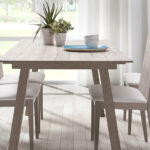 Mesa y sillas de comedor 14b-0027 color blanco y madera vista ambiente lateral