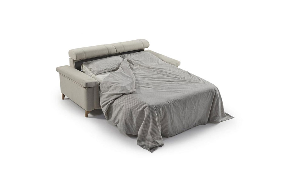 Sofá cama 2-3 plazas 10e-0004 color gris vista detalle de cama