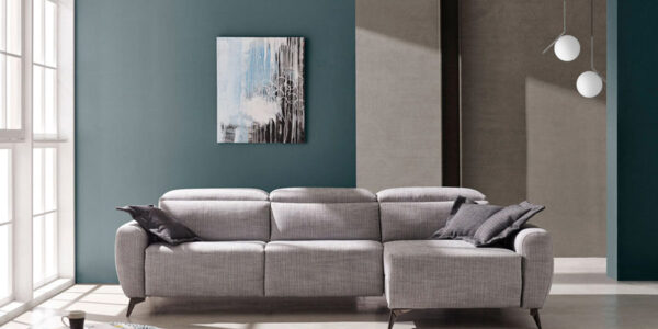 sofá chaise longue 10b-0012 color gris vista frontal