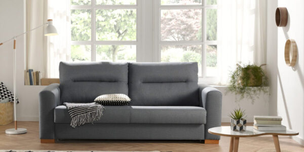 Sofá cama 10e-0010 color gris vista de ambiente
