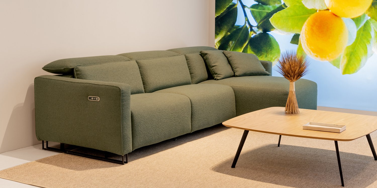 sofá chaise longue tundra verde